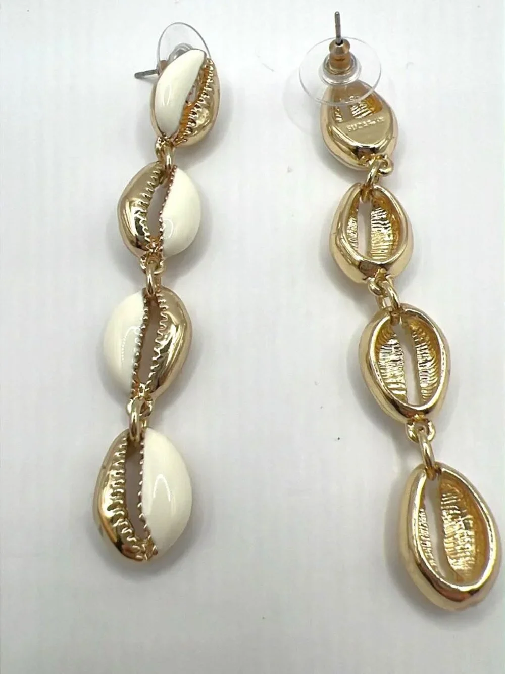 Sugarfix by BaubleBar Gold & White Cowrie Shell Dangle Earrings
